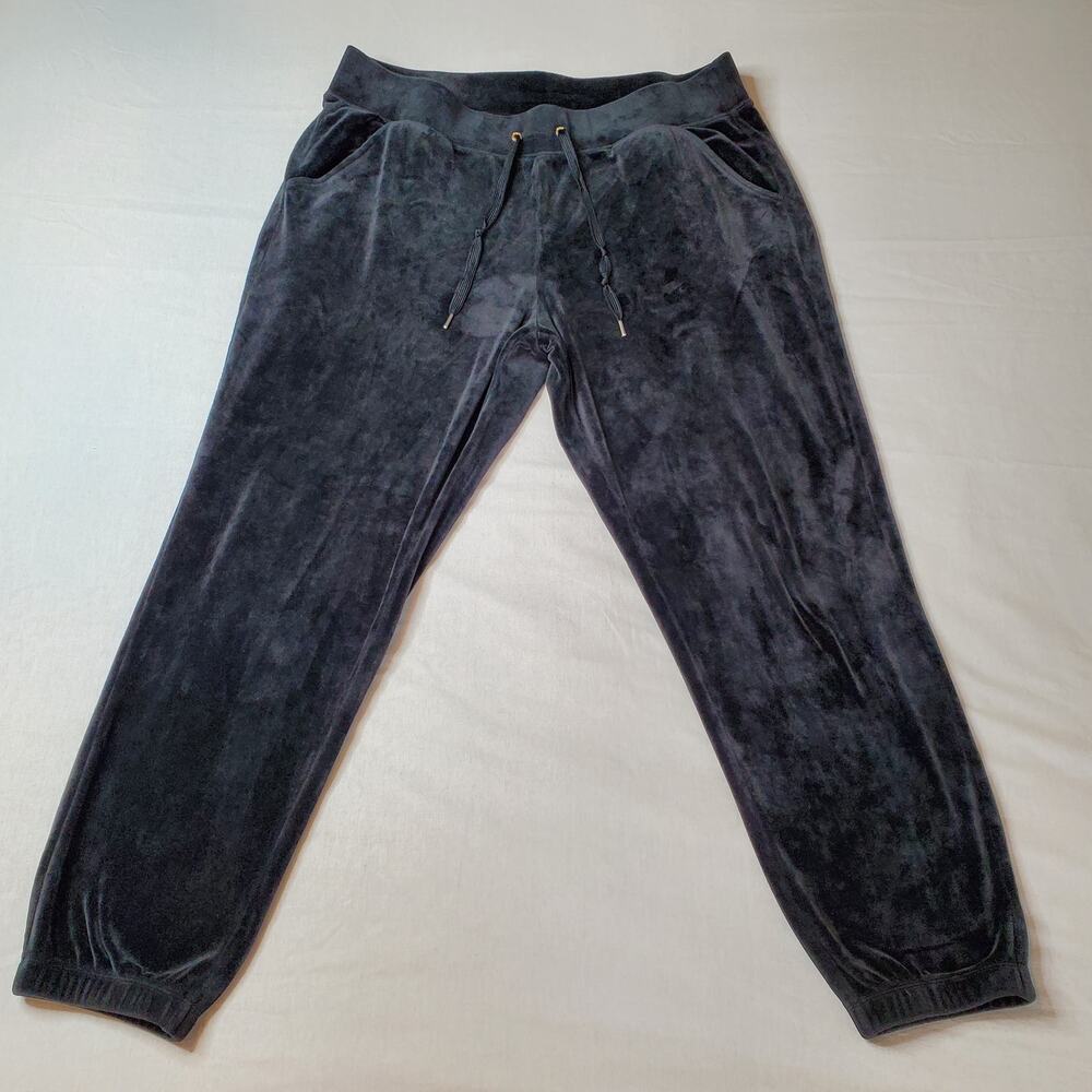 Lilly Pulitzer Women's Size XL 28" Mallie Velour Jogger Pant Black 009183 - Picture 4 of 8
